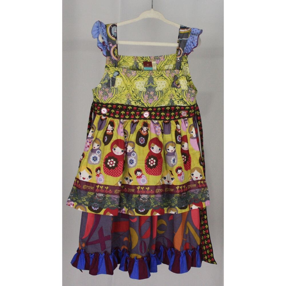 Matilda Jane Girls Knot Dress Babushka Russian Doll Size 8 HTF